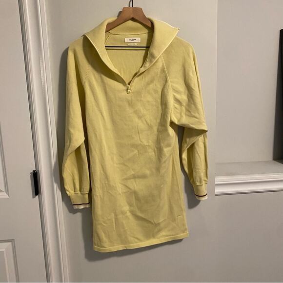 Isabel Marant Etoile Tennis Ball Yellow Knit Sweater Dress 36 Small - Picture 11 of 16